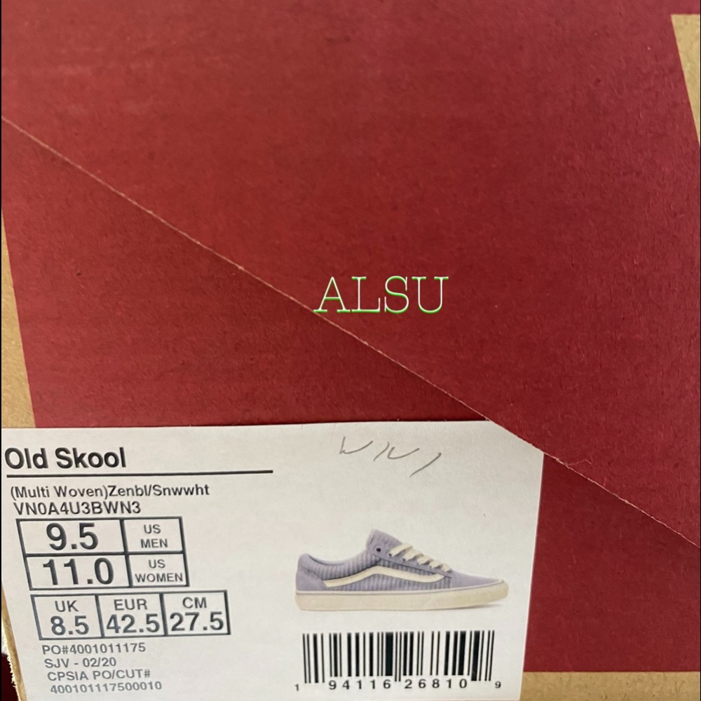 VANS Old Skool Suede Multi Woven Blue Grey Men’s - Picture 9 of 9